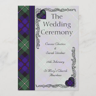 Scottish Tartan Bröllopsprogram - Mackenzie Program