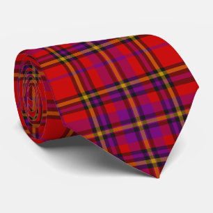 Scottish Tartan Check Tie Red Lila Slips