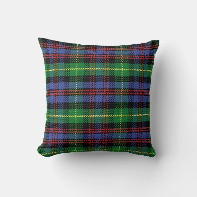 Scottish Tartan Mönster Grönt Blue Red Kudde (Framsida)