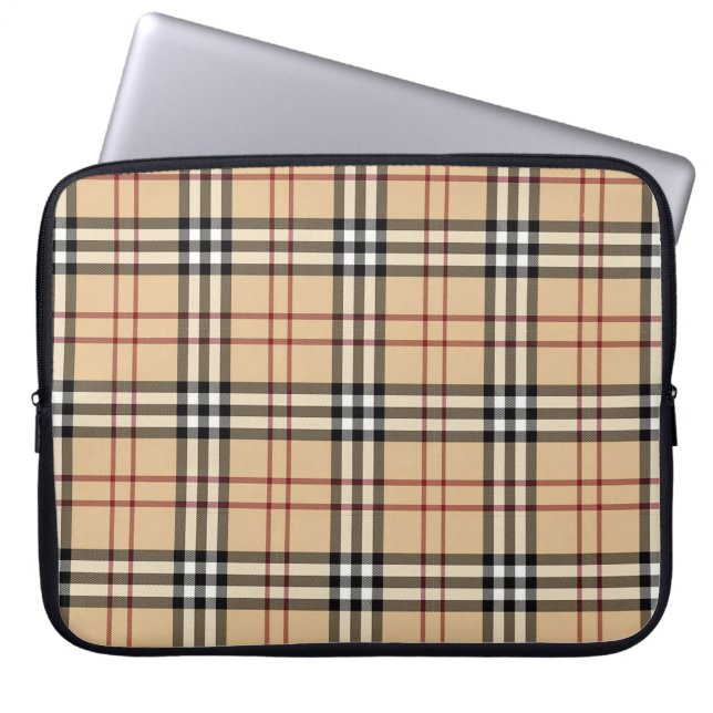 Scottish Tartan Mönster Laptop Fodral (Framsidan)