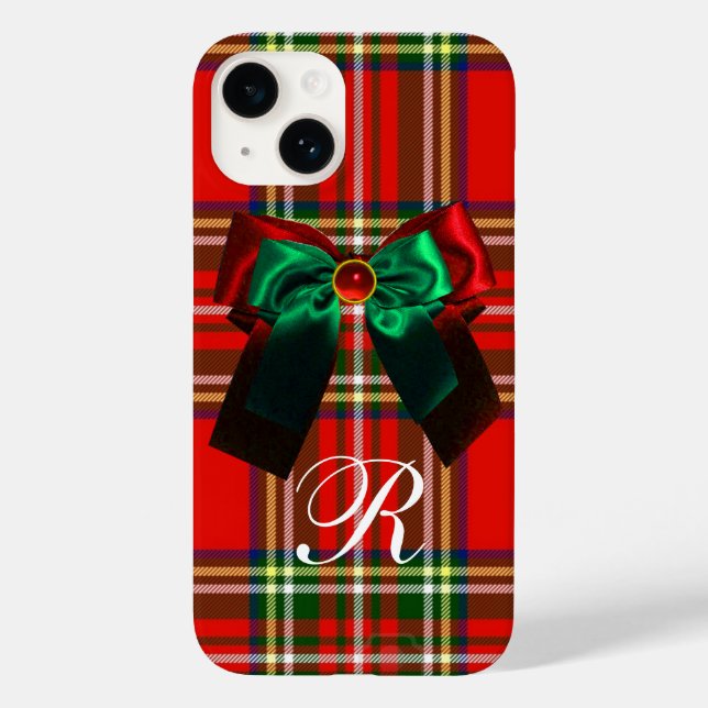 SCOTTISH TARTAN OCH RED GRÖNT BOWS CHRISTMAS PARTY (Baksida)