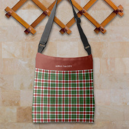 Scottish Tartan Pattern Christmas Colors Axelväska