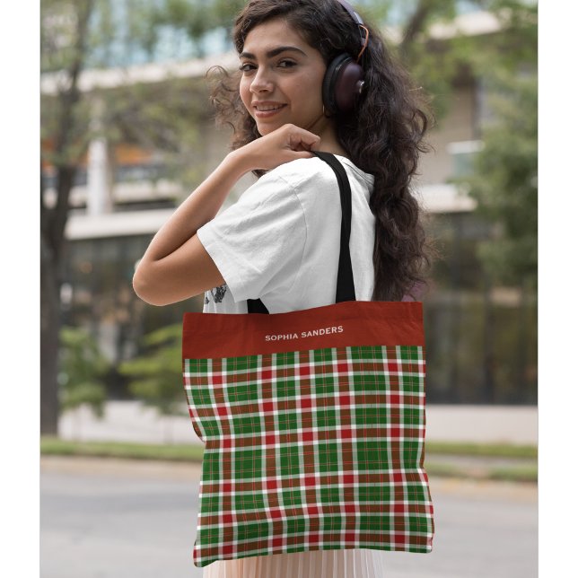 Scottish Tartan Pattern Christmas Tygkasse (Skapare uppladdad)