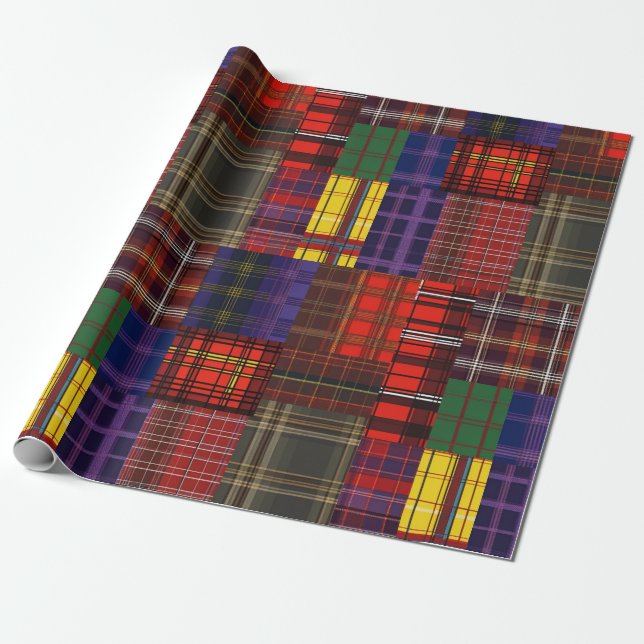 Scottish Tartan Swatch Presentpapper (Utrullad)