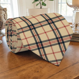 Scottish Tartan Tan Custom Necktie Slips