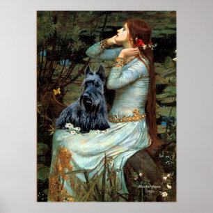 Scottish Terrier 2 - Ophelia Seated Poster