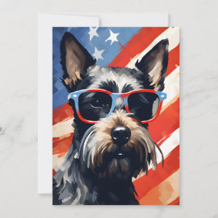 Scottish Terrier 4:e juli Independence day Julkort