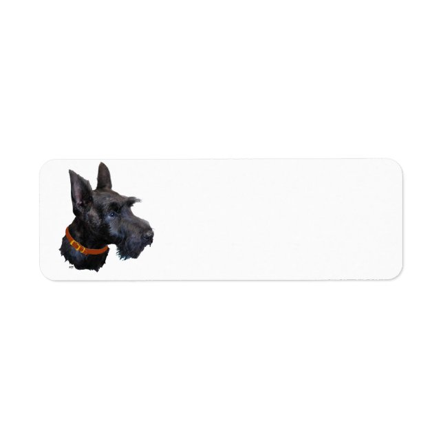 Scottish Terrier Address Label Returadress Etikett (Framsidan)