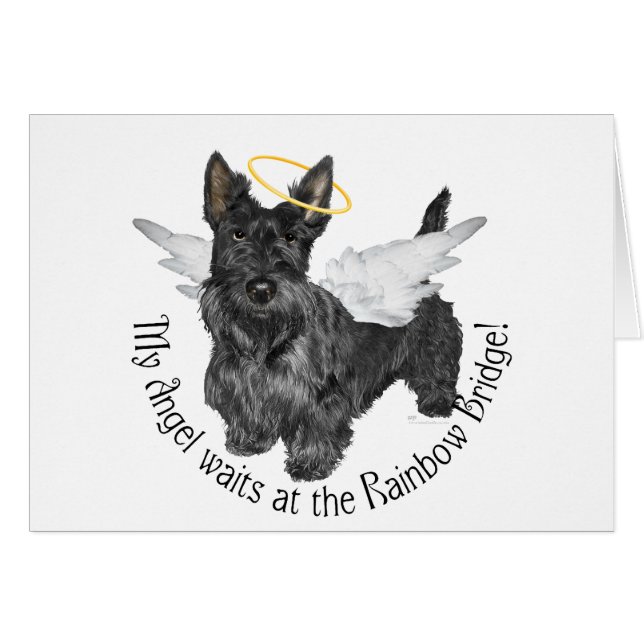 Scottish Terrier Änglar Hälsningskort (Framsidan Horizontal)