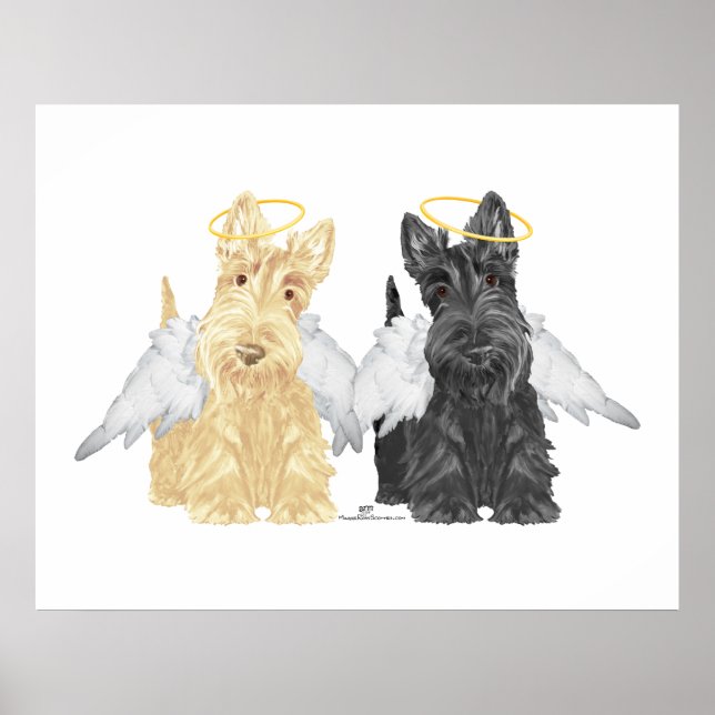 Scottish Terrier Änglar Poster (Framsidan)