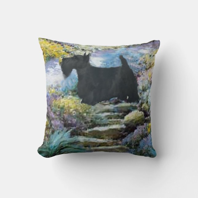 Scottish Terrier Art Gifts Kudde (Framsida)