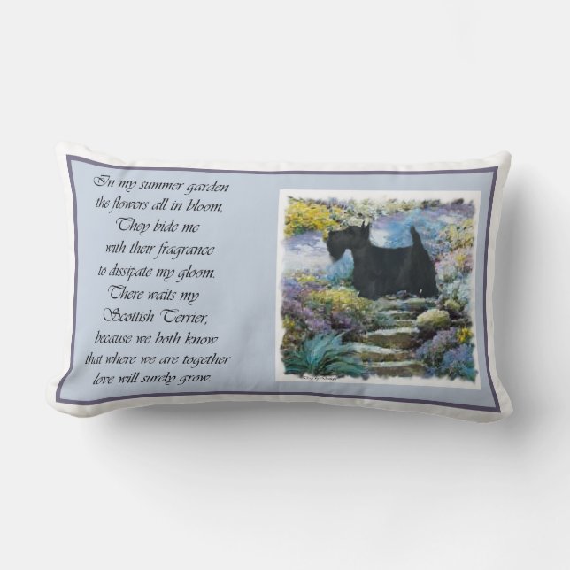 Scottish Terrier Art Gifts Lumbarkudde (Framsida)