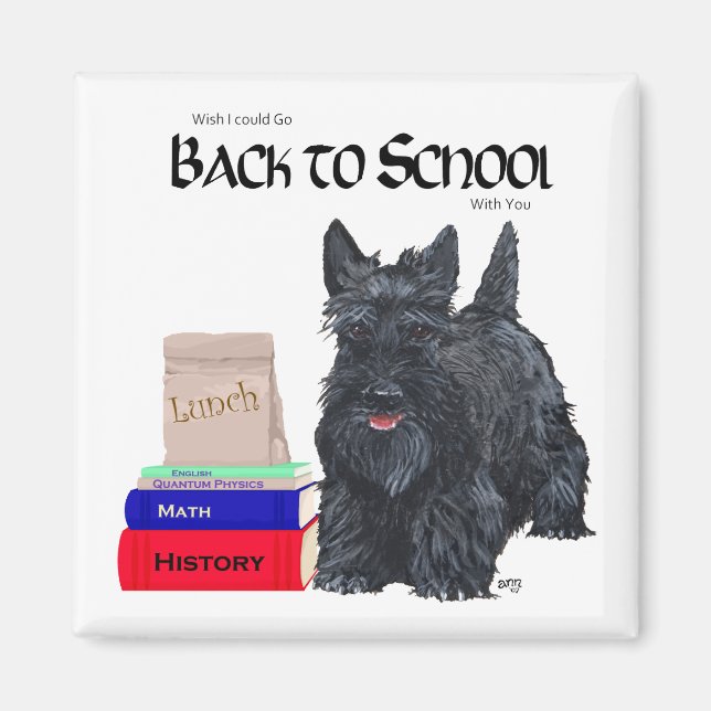 Scottish Terrier Back to school Magnet (Framsidan)