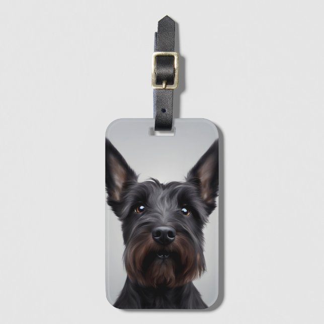 Scottish Terrier Bagagebricka (Framsida vertikal)