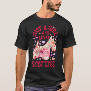 Scottish Terrier Bara en flicka som Kärlek Hund T Shirt
