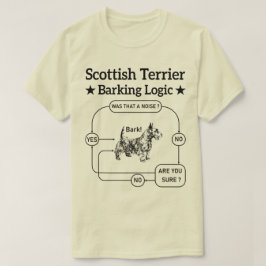 Scottish Terrier Barking Logic Rolig hund Sarcasti T Shirt