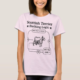 Scottish Terrier Barking Logic Rolig hund Sarcasti T Shirt