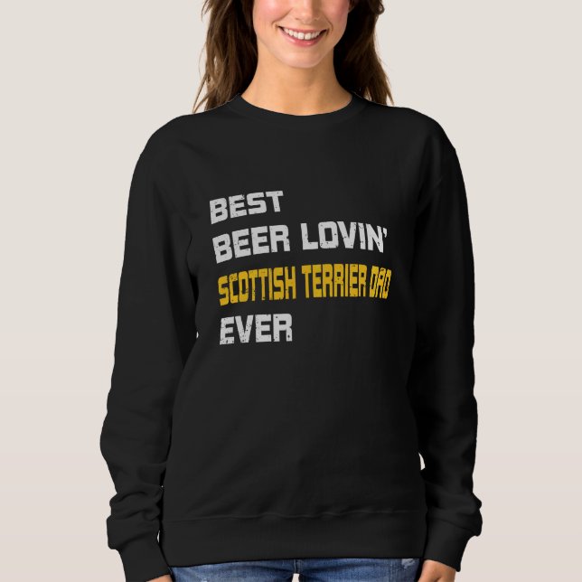 Scottish Terrier Best Beer Loving Scottish Terrier T Shirt (Framsida)