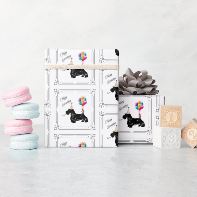 Scottish Terrier Birthday Presentpapper (Baby Shower)