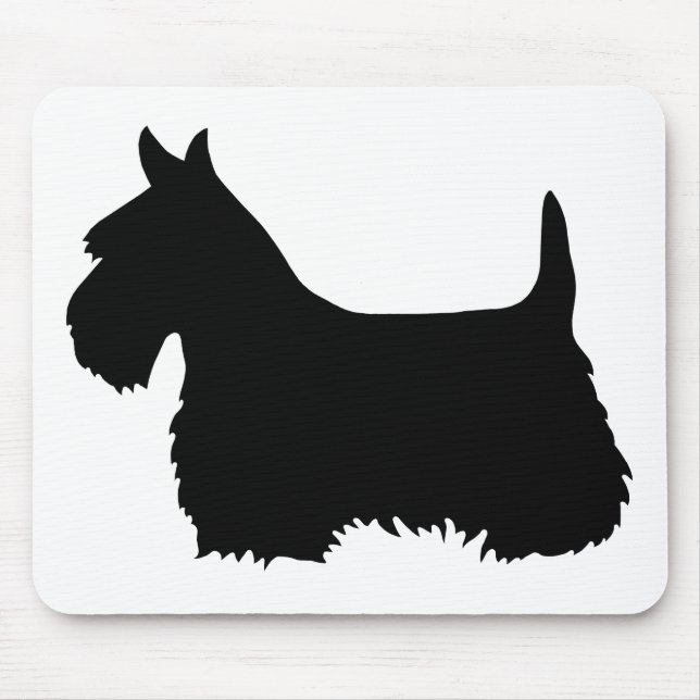 Scottish Terrier black silhouette, Scotland hund Musmatta (Framsidan)
