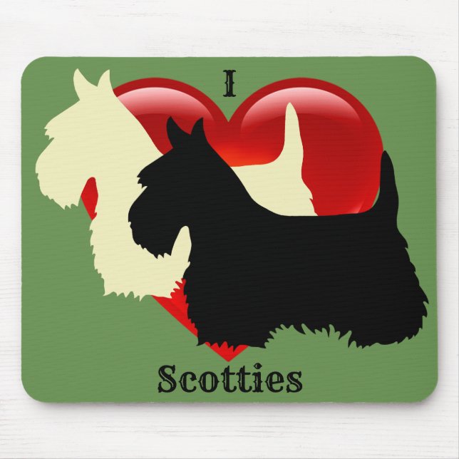 Scottish Terrier Black silhouette, Scotland hund Musmatta (Framsidan)