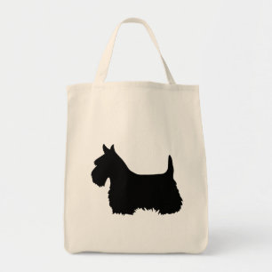 Scottish Terrier Black, silhouette Tygkasse