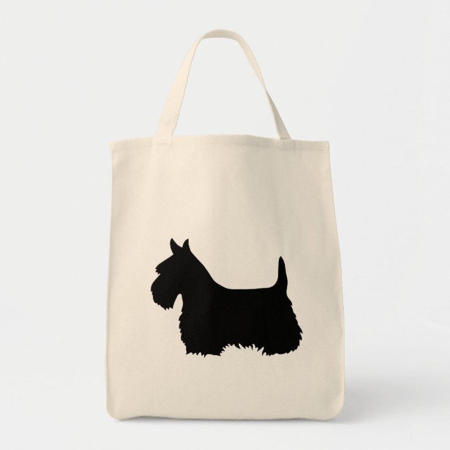 Scottish Terrier Black, silhouette Tygkasse (Framsidan)