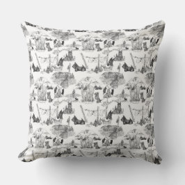 SCOTTISH Terrier Black Toile Kudde