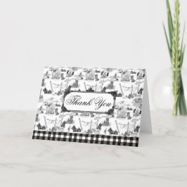 SCOTTISH Terrier Black Toile med/Customization Tack Kort