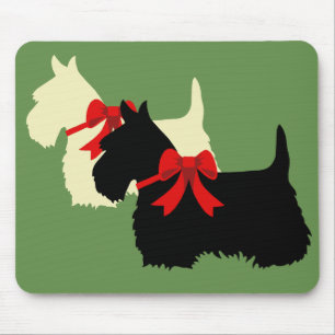 Scottish Terrier black/vättad silhuette plaid Musmatta