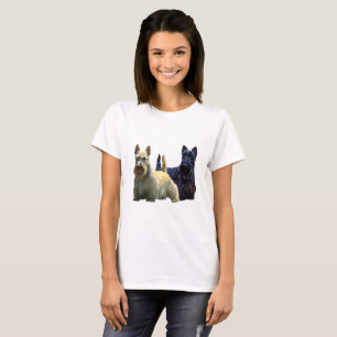 Scottish Terrier black/WHaten perky stand Tee Shirt