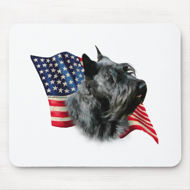 Scottish Terrier (blk) Flagga Musmatta (Framsidan)