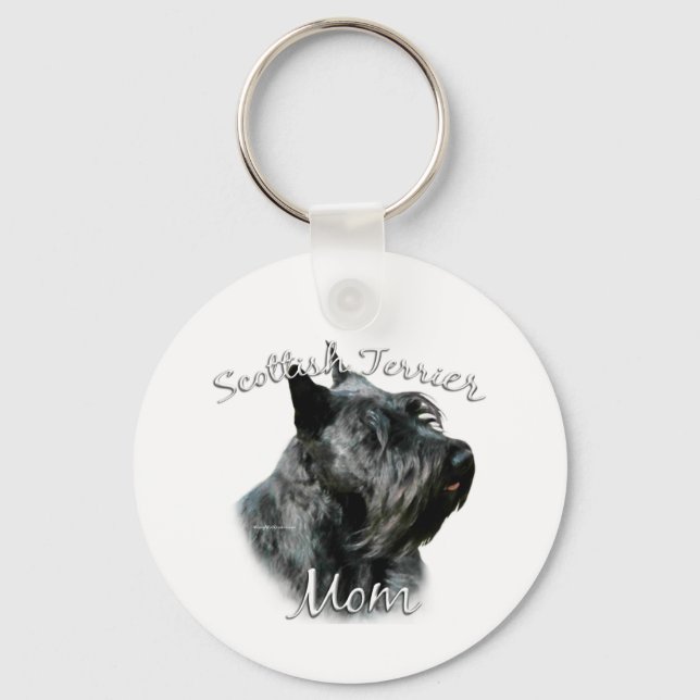 Scottish Terrier (blk) Mamma 2 Nyckelring (Framsida)
