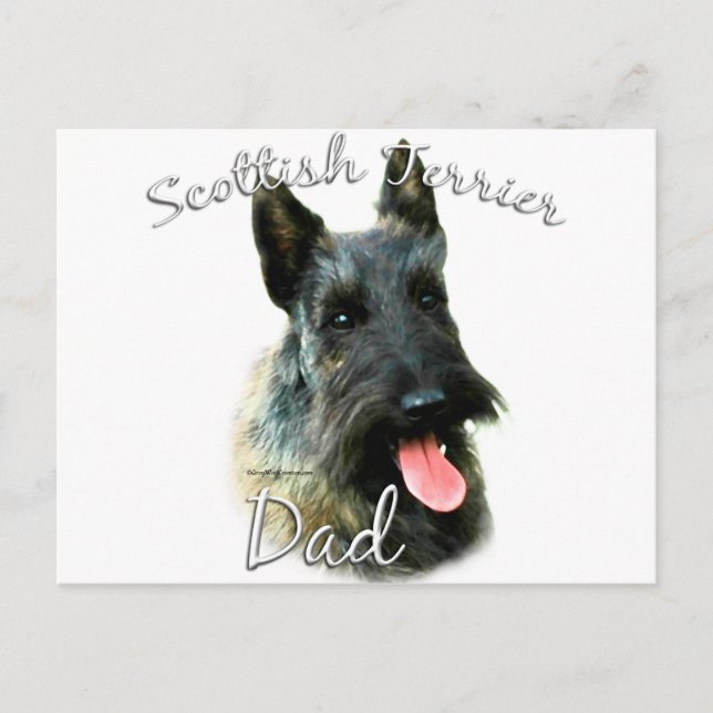Scottish Terrier (brindle) Pappa 2 Vykort (Framsida)