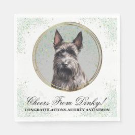 Scottish Terrier Bröllop Napkins with Hundar Photo Pappersservett