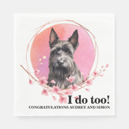 Scottish Terrier Bröllop Napkins with Hundar Photo Pappersservett