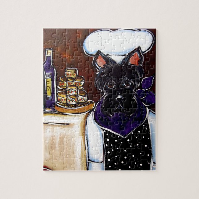 Scottish Terrier Chef Pussel (Vertikal)