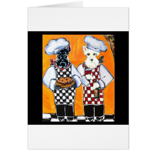 Scottish Terrier Chefs Hälsningskort (Framsidan)