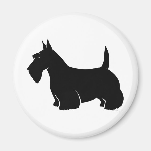 Scottish Terrier Classic Silhouette Magnet (Framsidan)