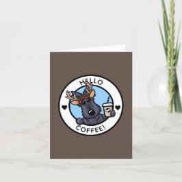 Scottish Terrier Coffee Älskare-julkort Tack Kort