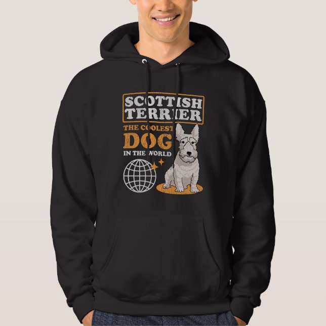 Scottish Terrier Coolest Hund Scottie Hoodie (Framsida)