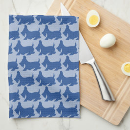 Scottish Terrier Cute Blue Kitchen Towels Kökshandduk