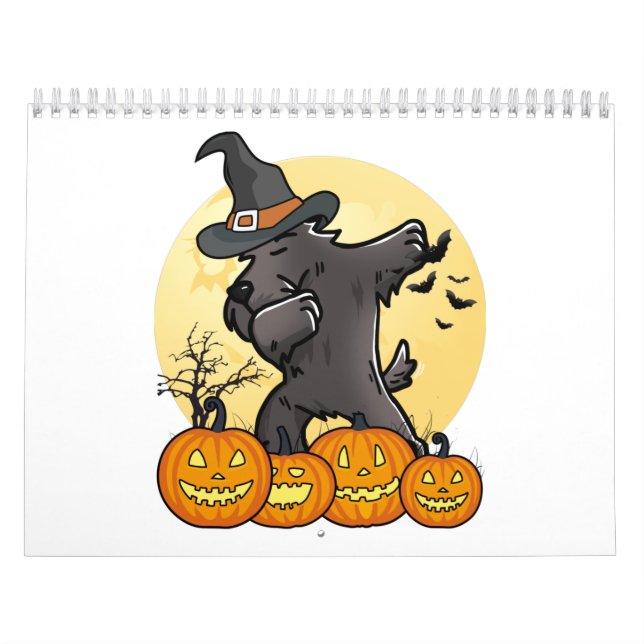 Scottish Terrier Dabbing Halloween Kalender (Omslag)