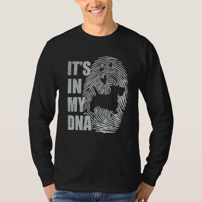 Scottish Terrier DNA Dog Mom Dad Dog T Shirt (Framsida)
