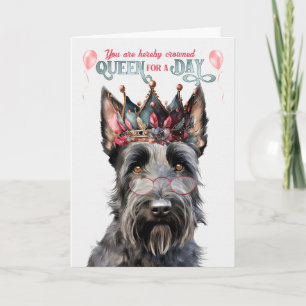 Scottish Terrier drottning för en dag på födelseda Kort