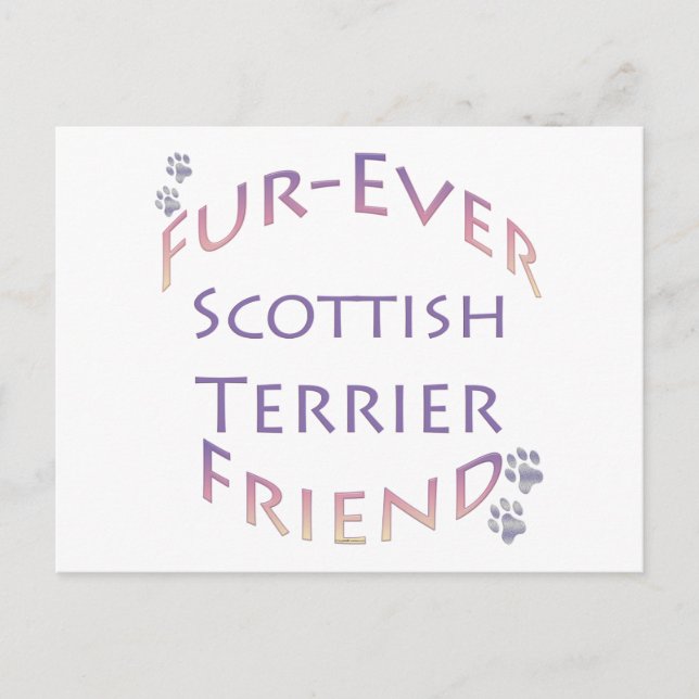 Scottish Terrier Furever Friend Vykort (Framsida)