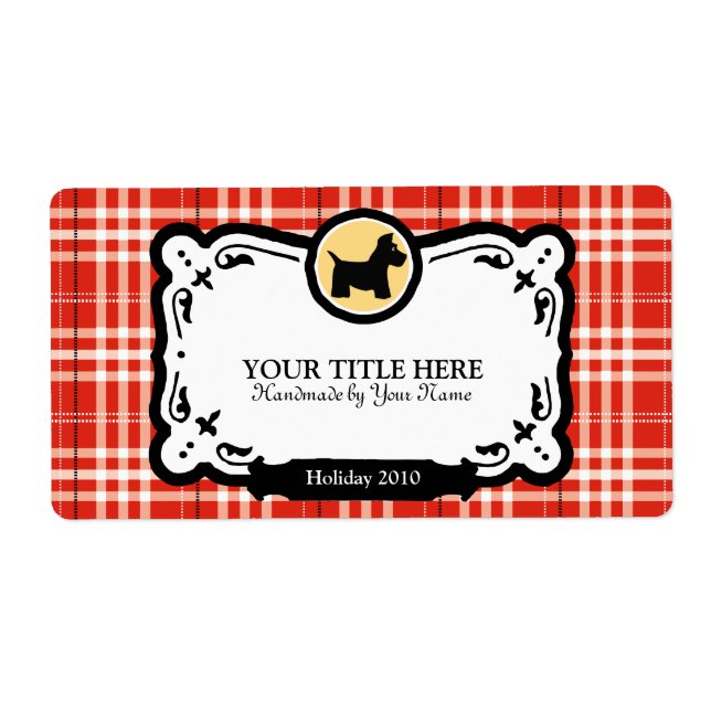 Scottish Terrier Gift Labels Fraktsedel (Framsidan)