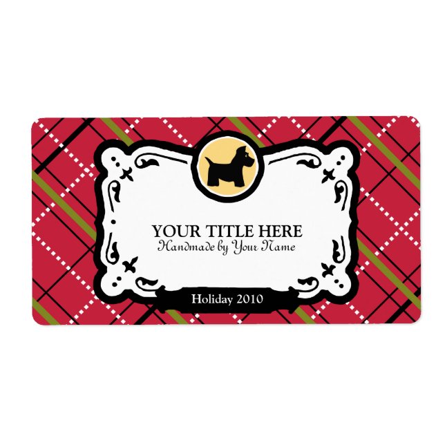 Scottish Terrier Gift Labels Fraktsedel (Framsidan)