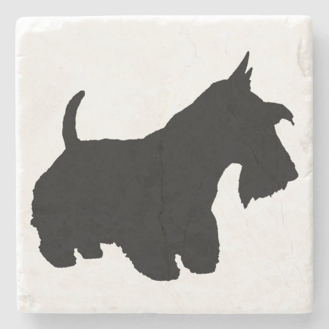 Scottish Terrier gifts, Scottie Hund. Stenunderlägg (Framsidan)