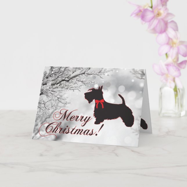 Scottish Terrier God jul Kort (Orkide)